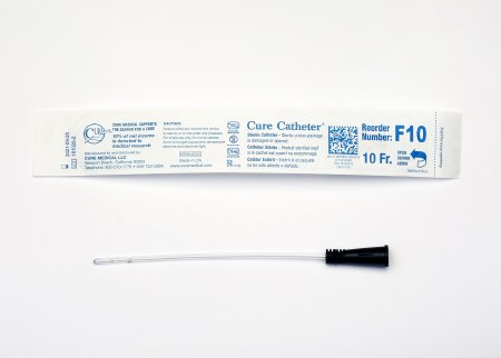 Urethral Catheter Cure Catheter™ Straight Tip Uncoated PVC 10 Fr. 6 Inch