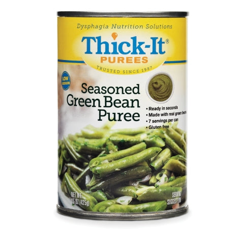 Thickened Food Thick-It® 15 oz. Can Seasoned Green Bean Flavor Puree IDDSI Level 4 Extremely Thick/Pureed