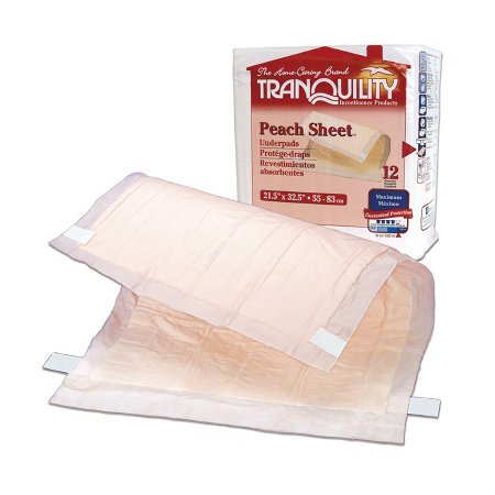 Tranquility Peach Sheet Underpads 21-1/2 X 32-1/2 Inch