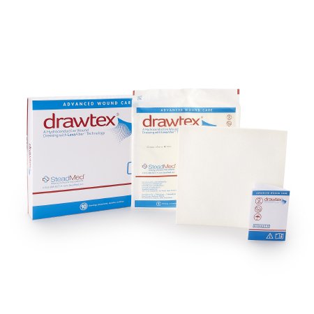 Hydroconductive Wound Dressing Drawtex® 8 X 8 Inch Square