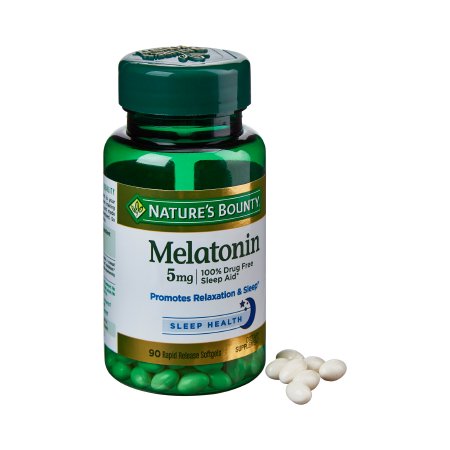Natural Sleep Aid Nature's Bounty® 90 per Bottle Softgels 5 mg Strength