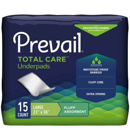 Disposable Underpad Prevail® 23 X 36 Inch Fluff Light Absorbency