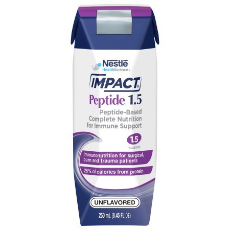 Tube Feeding Formula Impact® Peptide 1.5 Unflavored Liquid 250 mL Carton