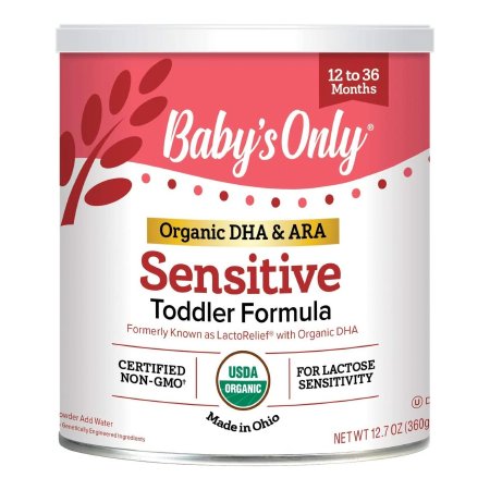 Toddler Formula Baby's Only® Organic Sensitive 360 Gram Can Powder Organic Lactose Sensitivity