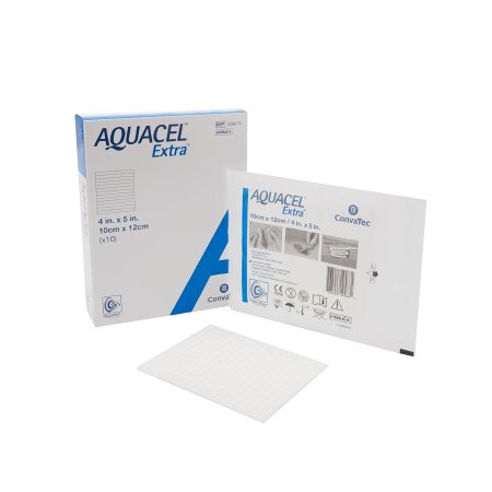 Hydrofiber Dressing Aquacel® Extra™ 4 X 5 Inch Rectangle