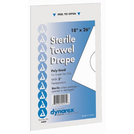 Surgical Drape Dynarex® Towel Drape 18 W X 26 L Inch Sterile