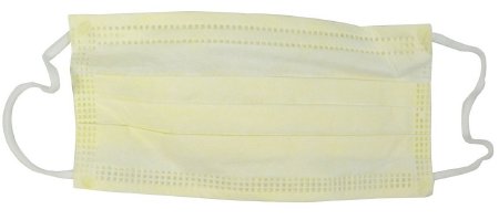 Procedure Mask Cardinal Health™ Pleated Earloops One Size Fits Most Yellow NonSterile ASTM Level 1 Adult