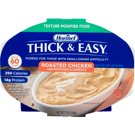 Thickened Food Thick & Easy® Purees 7 oz. Tray Roasted Chicken with Potatoes / Carrots Flavor Puree IDDSI Level 2 Mildly Thick