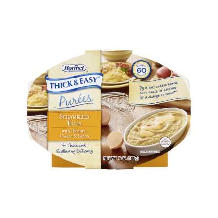 Thickened Food Thick & Easy® Purees 7 oz. Tray Scrambled Eggs / Potatoes Flavor Puree IDDSI Level 2 Mildly Thick