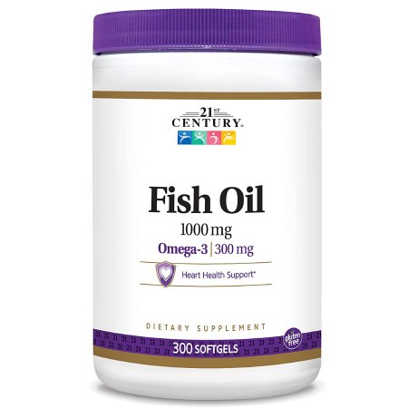 Omega 3 Supplement 21st Century® Fish Oil 1000 mg Strength Softgel 60 per Bottle