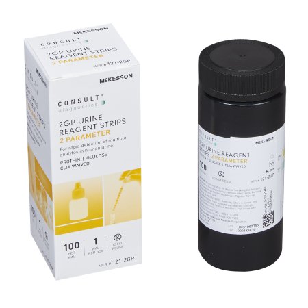 Urinalysis Reagent McKesson Consult™ Metabolic Assay Glucose, Protein For McKesson CONSULT 120 Ultra Urine Analyzer (MFR # 121-120) 100 per Bottle