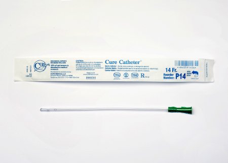 Urethral Catheter Cure Catheter™ Straight Tip Uncoated PVC 14 Fr. 10 Inch