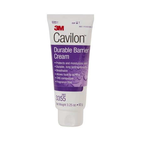 Skin Protectant 3M™ Cavilon™ 3.25 oz. Tube Unscented Cream CHG Compatible