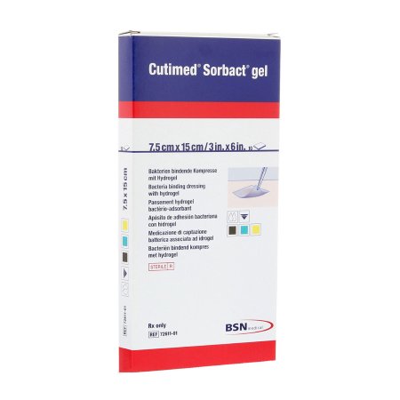 Hydrogel Wound Dressing Cutimed® Sorbact® Gel / Amorphous 3 X 6 Inch Rectangle Sterile