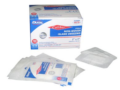 Adhesive Dressing Caliber™ 2 X 3 Inch Nonwoven Rectangle White Sterile