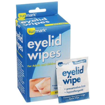 Eyelid Cleanser sunmark® 30 per Box Wipe