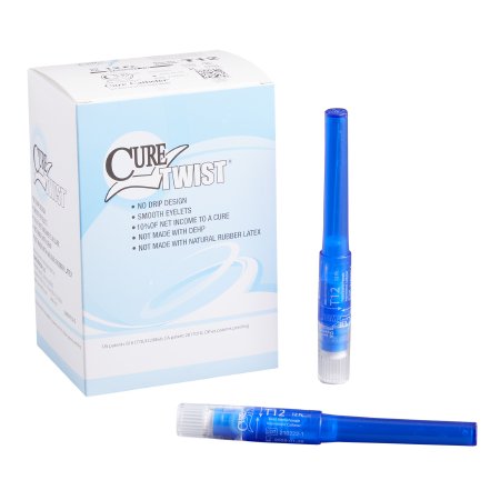 Urethral Catheter Cure Twist™ Straight Tip Lubricated PVC 12 Fr. 6 Inch