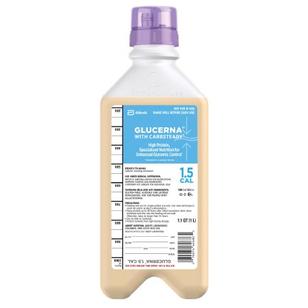 Oral Supplement Glucerna® 1.5 Cal Unflavored Liquid 33.8 oz. Bottle