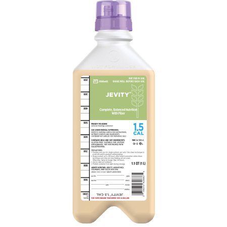 Tube Feeding Formula Jevity® 1.5 Cal with Fiber Unflavored Liquid 33.8 oz. Bottle