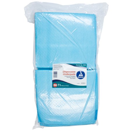 Disposable Underpad Dynarex® 30 X 36 Inch Fluff / Polymer Heavy Absorbency