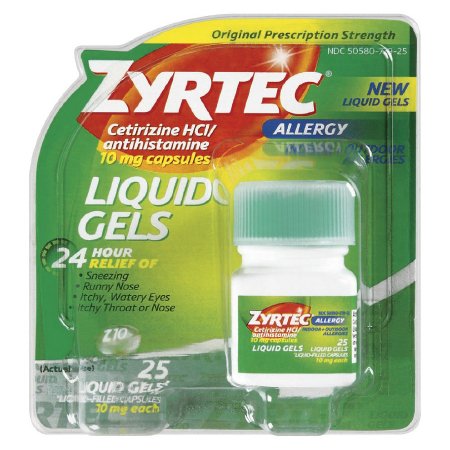Allergy Relief Zyrtec® 10 mg Strength Tablet 25 per Bottle