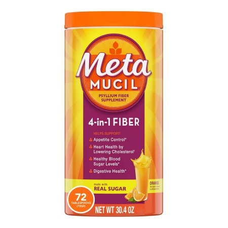 Fiber Supplement Metamucil® Orange Flavor Powder 30 oz. 3.4 Gram Strength Psyllium Husk