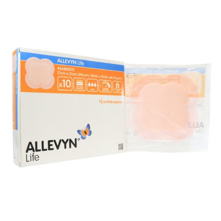 Foam Dressing Allevyn Life 8-1/4 X 8-1/4 Inch With Border Film Backing Silicone Gel Adhesive Quadrilobe Sterile