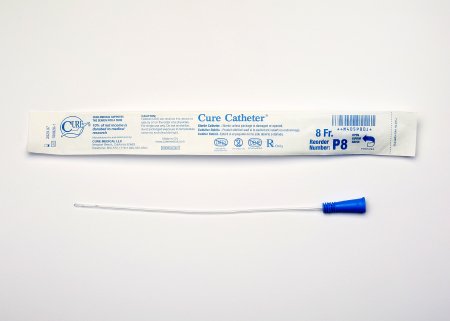 Urethral Catheter Cure Catheter™ Straight Tip Uncoated PVC 8 Fr. 10 Inch