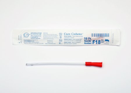 Urethral Catheter Cure Catheter™ Straight Tip Uncoated PVC 18 Fr. 6 Inch