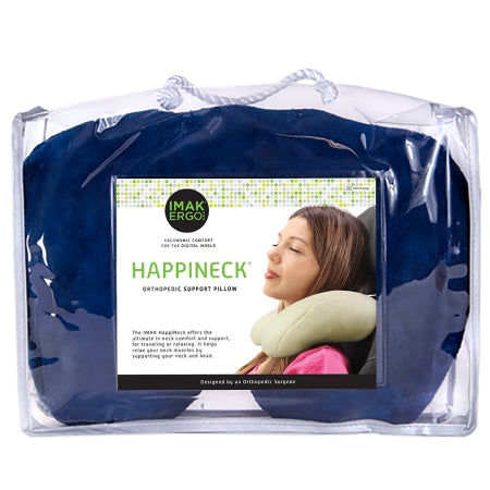 Crescent Neck Pillow HappiNeck™ Blue Reusable