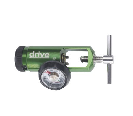 Drive™ Mini Oxygen Regulator Click Style 0 - 15 LPM Barb Outlet CGA-870