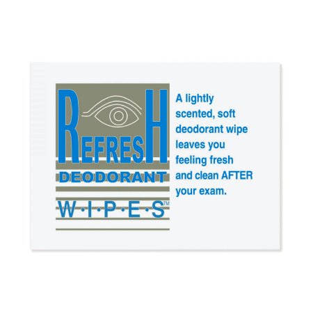 Mammography Wipe Refresh Deodorant Wipes™ Individual Packet Water / Alcohol / Potassium Sorbate Scented 50 Count