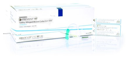 McKesson Prevent® Blood Collection Set 23 Gauge 3/4 Inch Needle Length Safety Needle 12 Inch Tubing Sterile
