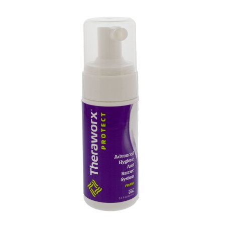 Rinse-Free Cleanser Theraworx® Protect Advanced Hygiene and Barrier System Foaming 3.4 oz. Pump Bottle Lavender Scent