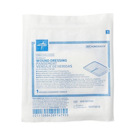 Super Absorbent Dressing Sorbex™ 2 X 3 Inch Fenestrated Rectangle