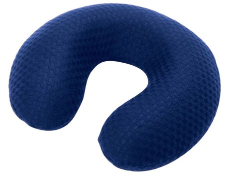 Crescent Neck Pillow Carex 11-1/2 X 11-1/3 X 3.2 Inch Blue Reusable