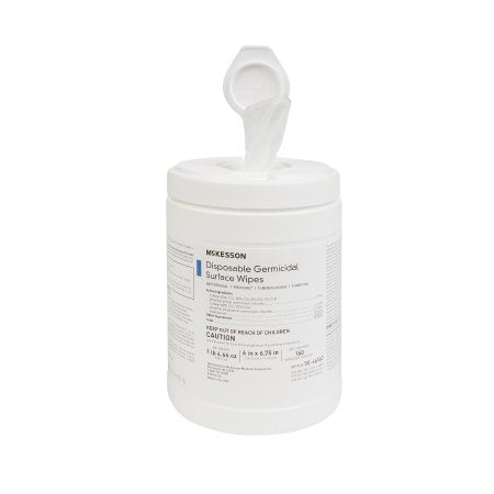McKesson Surface Disinfectant Premoistened Manual Pull Wipe 160 Count Canister Alcohol Scent NonSterile