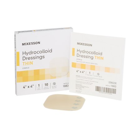 Thin Hydrocolloid Dressing McKesson 4 X 4 Inch Square