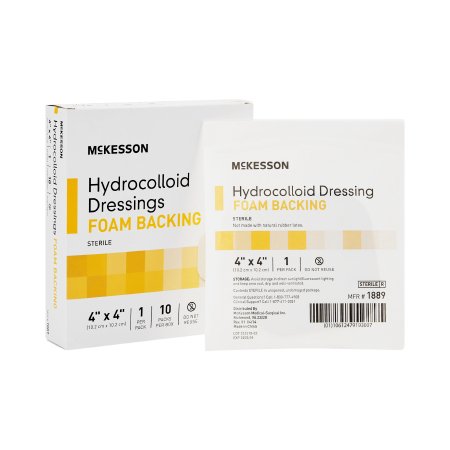 Hydrocolloid Dressing McKesson 4 X 4 Inch Square