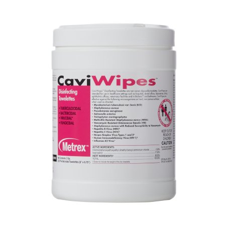 CaviWipes™ Surface Disinfectant Premoistened Alcohol Based Manual Pull Wipe 220 Count Canister Alcohol Scent NonSterile