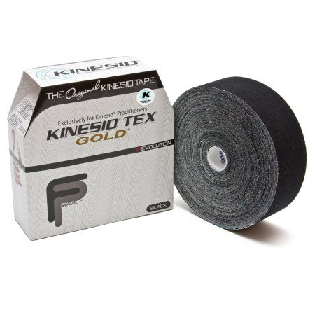 Kinesiology Tape Kinesio® Tex Gold™ FP Black 2 Inch X 34 Yard Cotton NonSterile