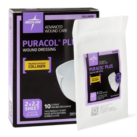 Collagen Dressing Puracol® Plus 2 X 2-1/4 Inch Rectangle