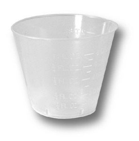 Graduated Medicine Cup Economy 1 oz. Clear Plastic Disposable