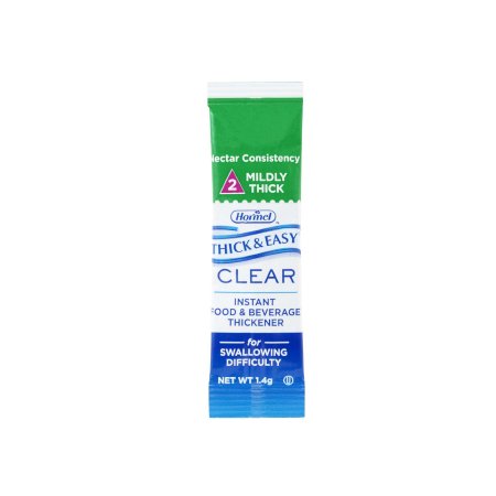 Food and Beverage Thickener Thick & Easy® Clear 1.4 Gram Individual Packet Unflavored Powder IDDSI Level 2 Mildly Thick