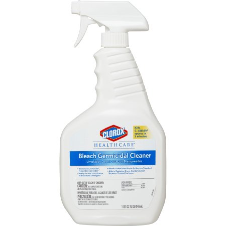 Clorox Healthcare® Bleach Germicidal Surface Disinfectant Cleaner Pump Spray Liquid 32 oz. Bottle Fruity Floral Bleach Scent NonSterile