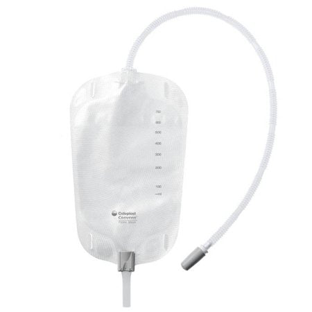 Urinary Leg Bag Conveen® Security+ Anti-Reflux Valve / Clamp Valve NonSterile 500 mL Vinyl / Flocked