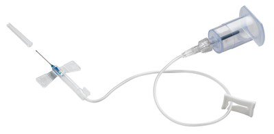 Saf-T Wing® Blood Collection Set with Holder 23 Gauge 3/4 Inch Needle Length Safety Needle 6 Inch Tubing Sterile