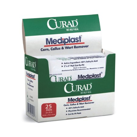 Corn / Callus / Wart Remover Curad® MediPlast® 40% Strength Medicated Pad 25 per Box