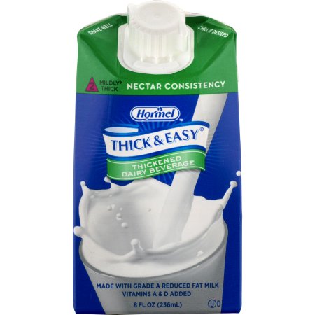 Thickened Beverage Thick & Easy® Dairy 8 oz. Carton Milk Flavor Liquid IDDSI Level 2 Mildly Thick