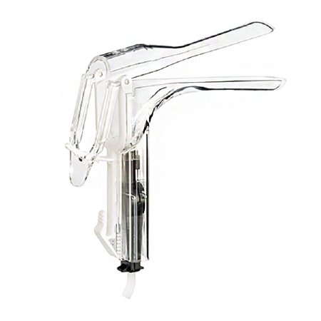 Vaginal Speculum KleenSpec® 590 Series Premium Pederson NonSterile Office Grade Acrylic Small Double Blade Duckbill Disposable Built-In Light Source